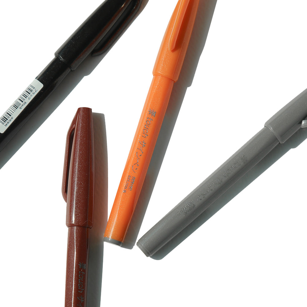 FOGBOWPentel Fude Touch Brush Sign Pen / 4color